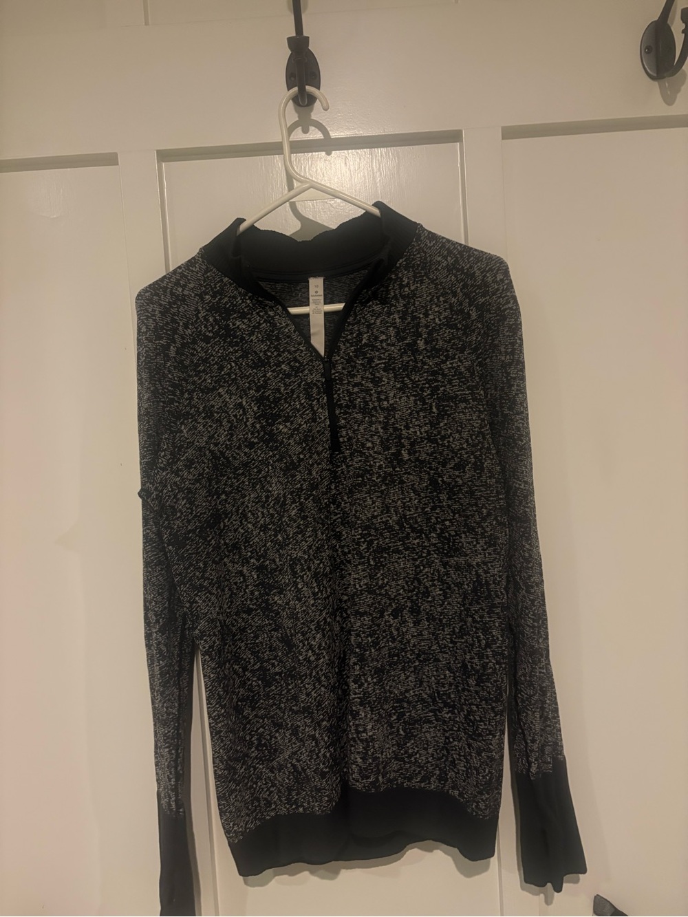lululemon athletica Black Heather Half-Zip Crew Pullover